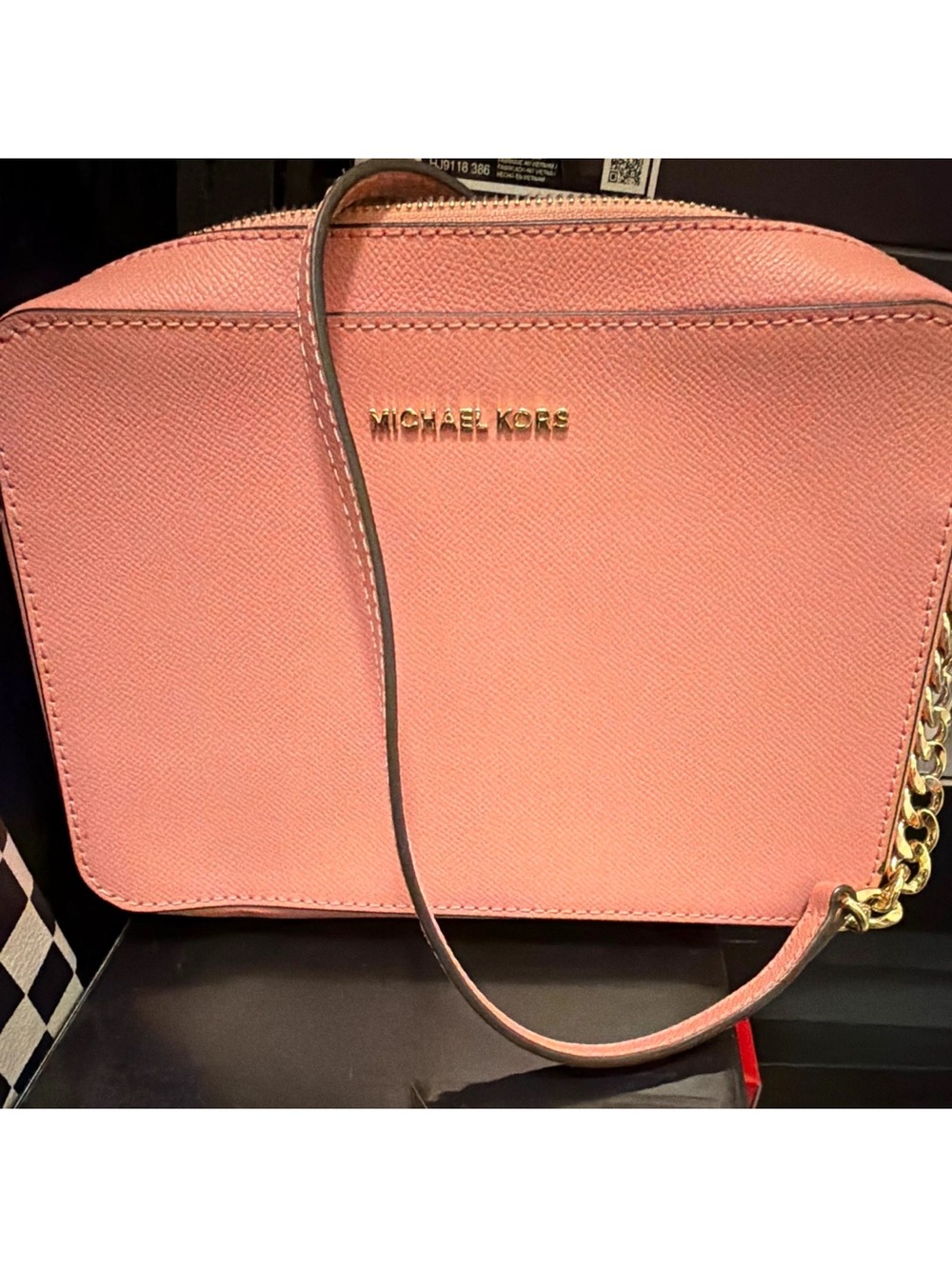 Michael Kors Pink Saffiano Crossbody Bag
